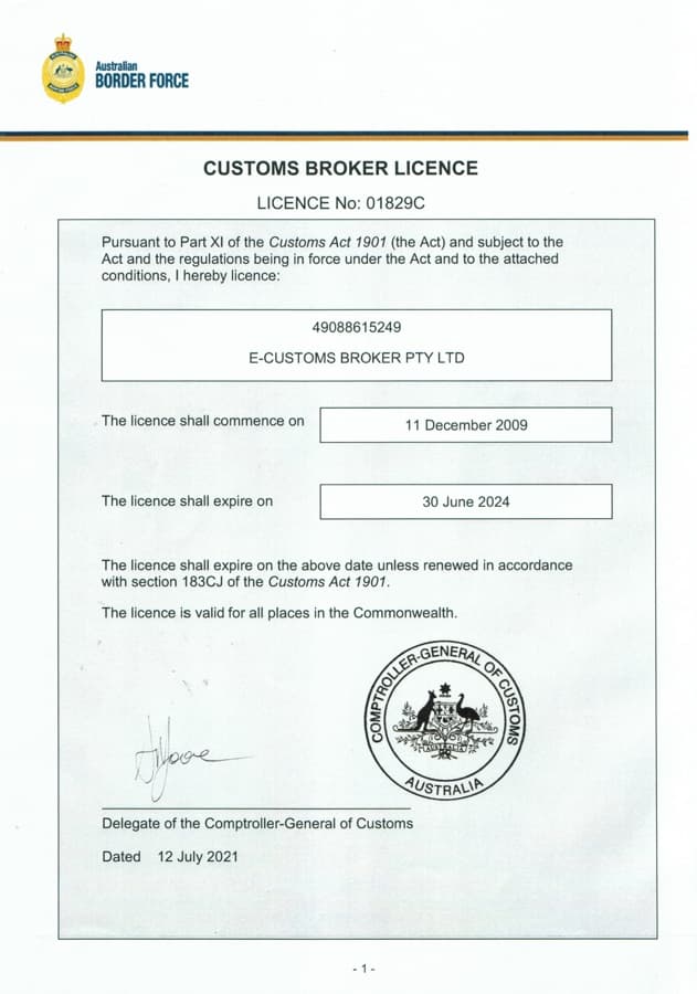 eCustoms Broker Australia’s Fastest Submit in 5mins